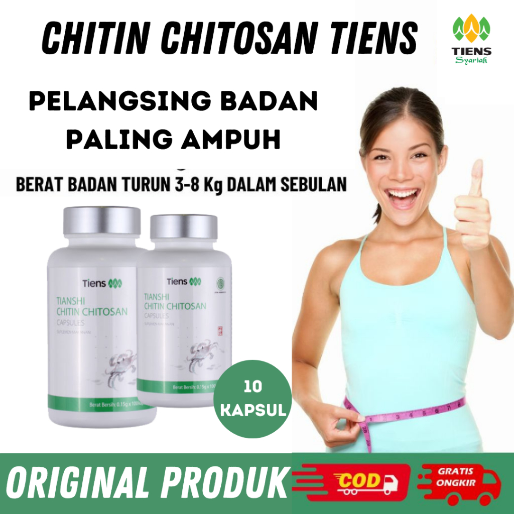 tiens pelangsing original chitin chitosan tiens chitin chitosan pelangsing penurun berat badan alami
