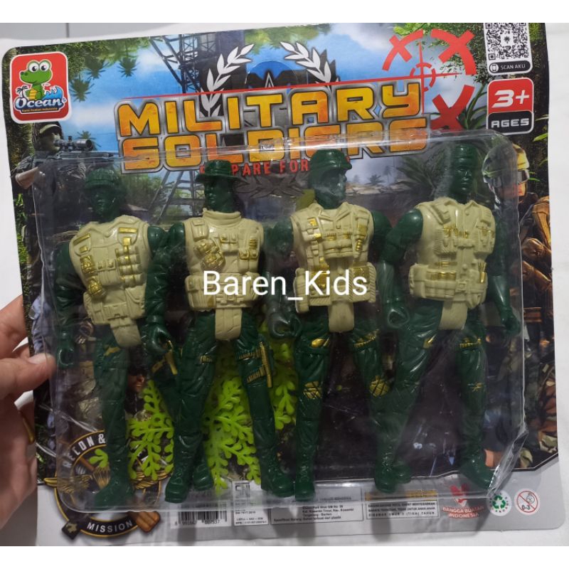 Mainan Robot Action Figure Tentara Militer / Military Soldier Isi 5 PCS Tentara Mainan Anak Figure /