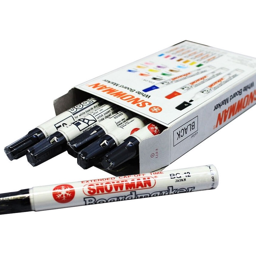 

KP8 365 Spidol White Board 12PCSBOX Spidol SNOWMAN Papan Tulis Spidol Warna Spidol BG12