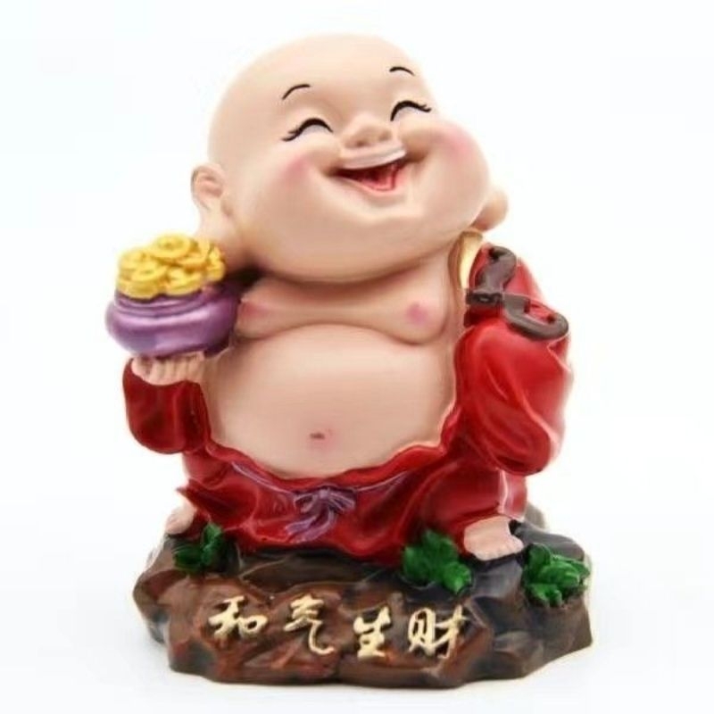 Patung Maitreya Milefo kecil Buddha maitreyawira Panjangan kantor rumah 7Cm