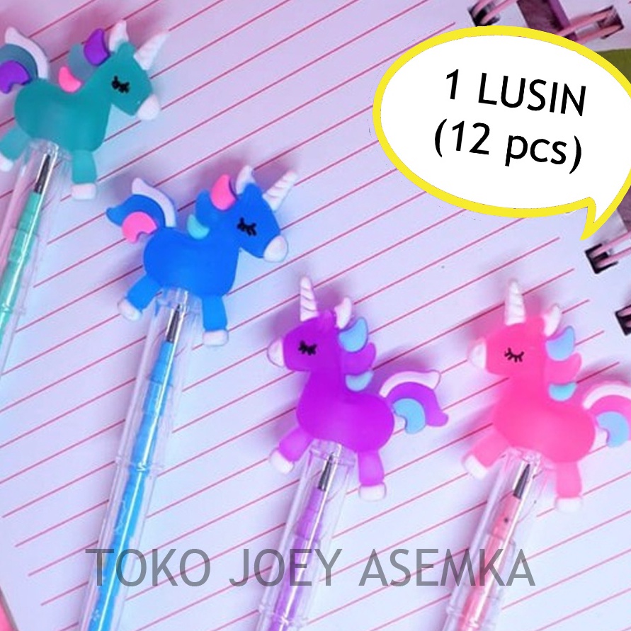 

HJ6 12 PCS PENSIL SUSUN UNICORN RUN PENCIL BENSIA LANTU BISA DIISI ULANG