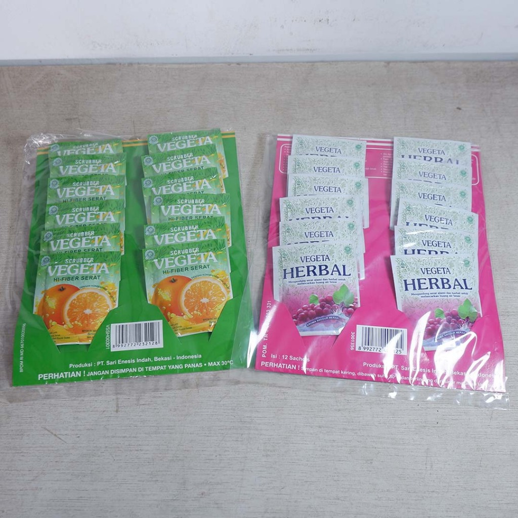 

Vegeta Herbal & Scrubber 1 PAK ISI 12 SACHET - Melancarkan BAB