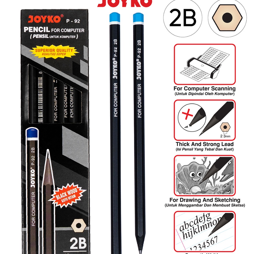 

KF7 Pencil Pensil Joyko P92 2B 1 BOX 12 PCS
