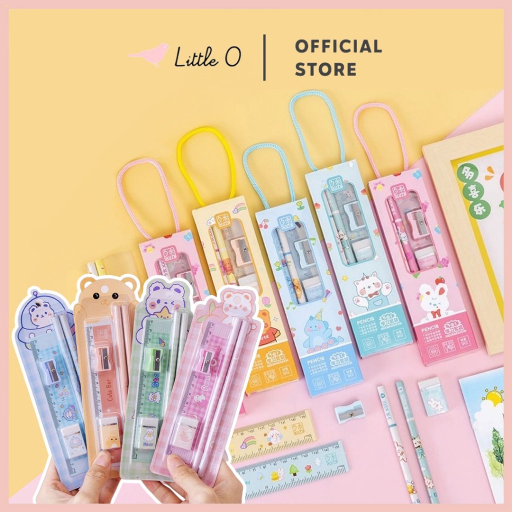 

Harga Spesial Baru 5in1 SET Alat Tulis Sekolah Karakter Kado Hadiah Ultah Anak Mini Stationery hampers ultah A6
