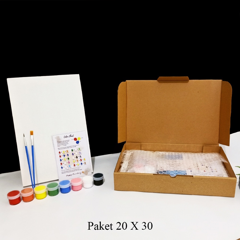 

Kanvas Lukis 1 Paket Peralatan Melukis Kanvas 20 x 30 cm 4 in 1