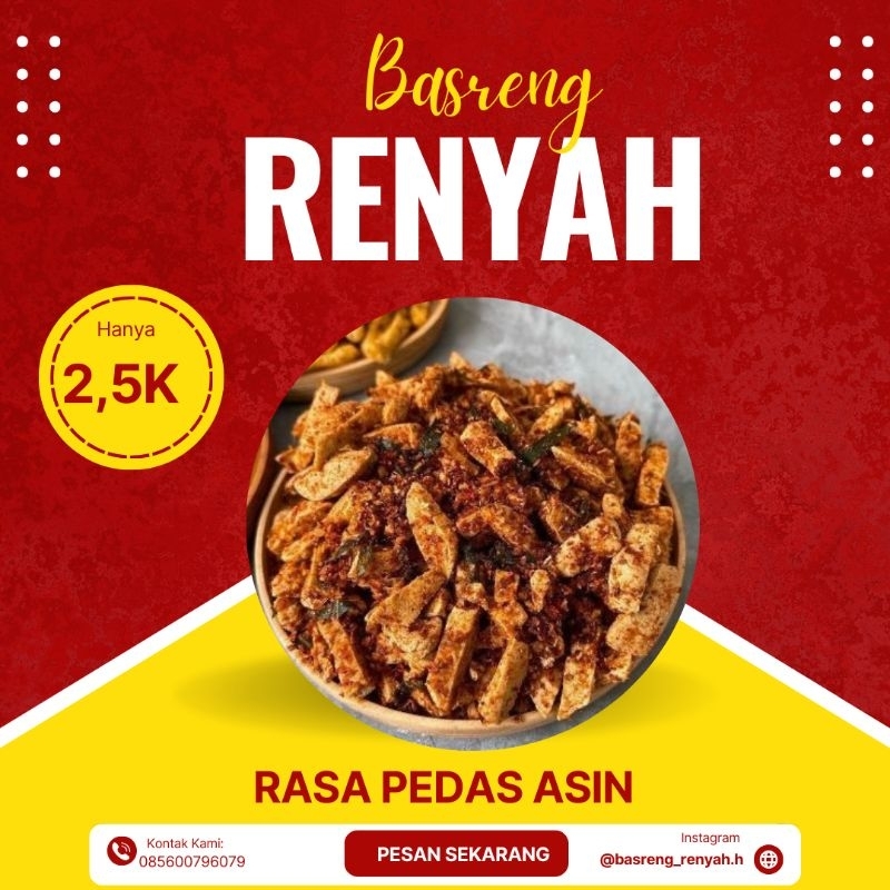 

BASRENG RENYAH PEDAS ASIN DAUN JERUK