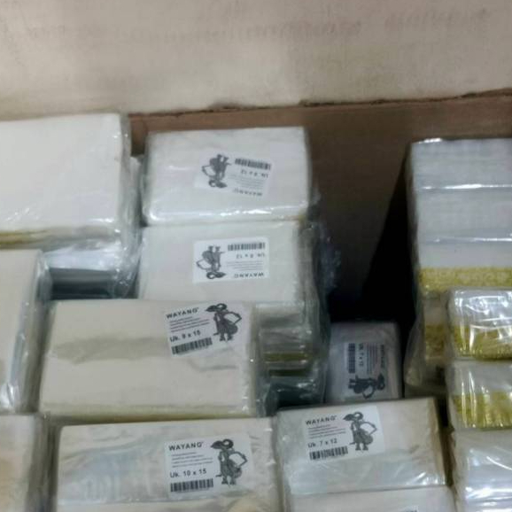 Plastik PP Bening Plastik PP Tebal 03 Uk 7 x 12 Isi 4 Pack Merk Wayang