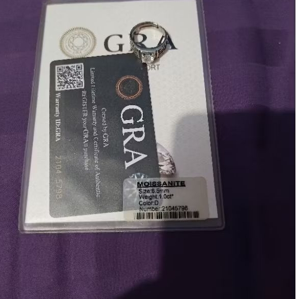 permata white moissanite + ring