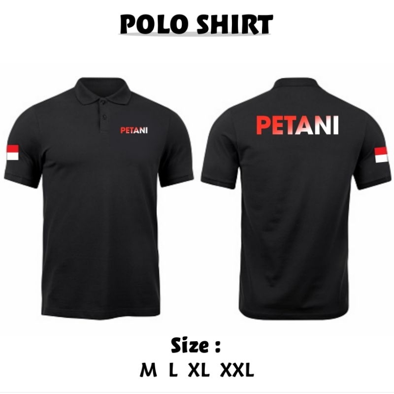 POLO KERAH PETANI MERAH PUTIH GRADASI