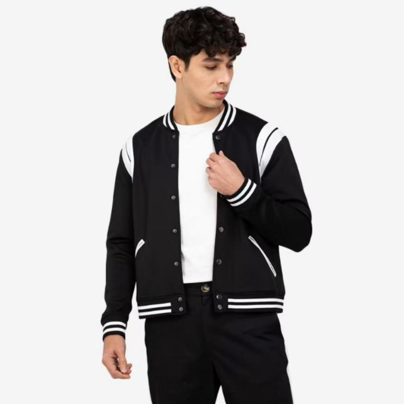 Jacket Baseball Pria Terbaru - Jacket Varsity Keren Pria Striper