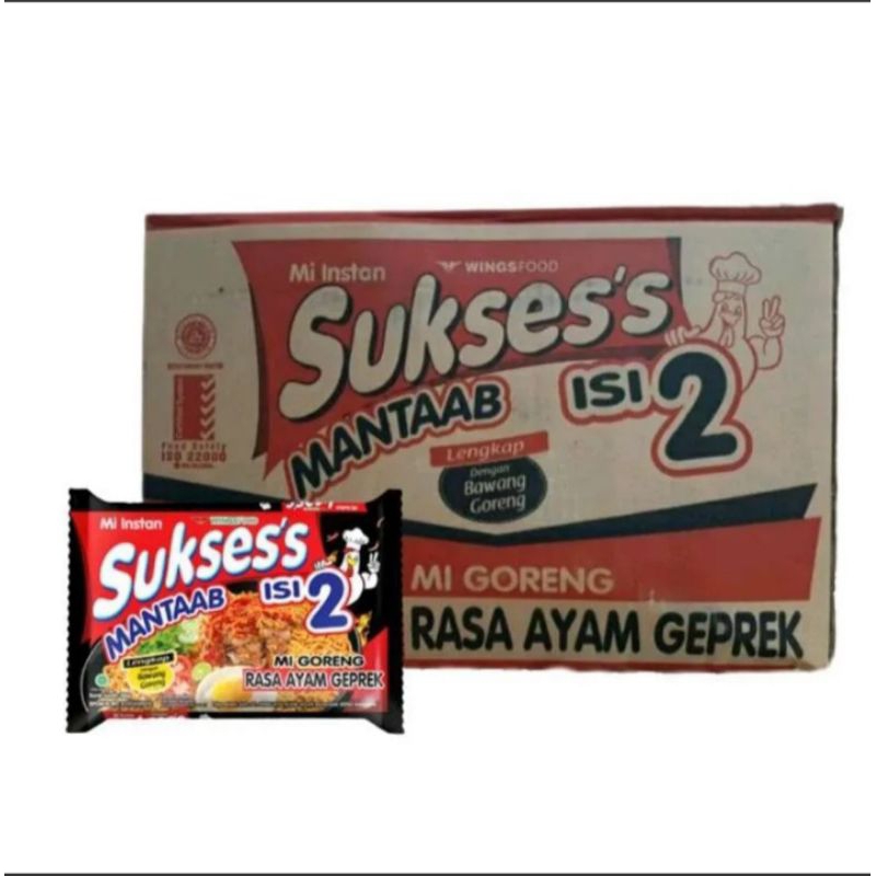 

Mie SUKSES isi 2 Goreng Rasa Ayam Geprek DUS [126g/24pcs]