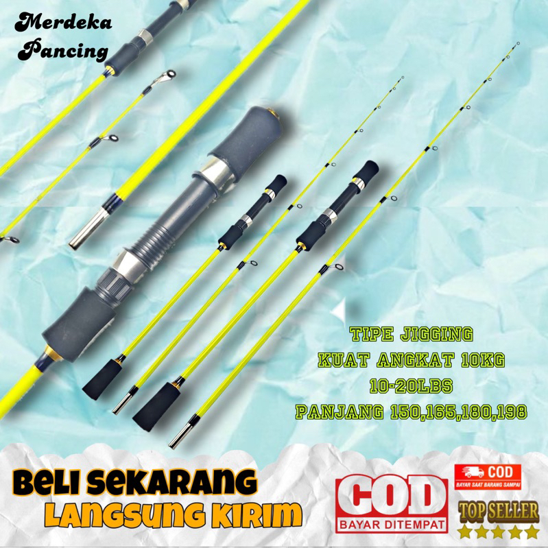 joran pancing benjiro kerapu jigging  panjang 165 180 cm termurah dan berkualitas