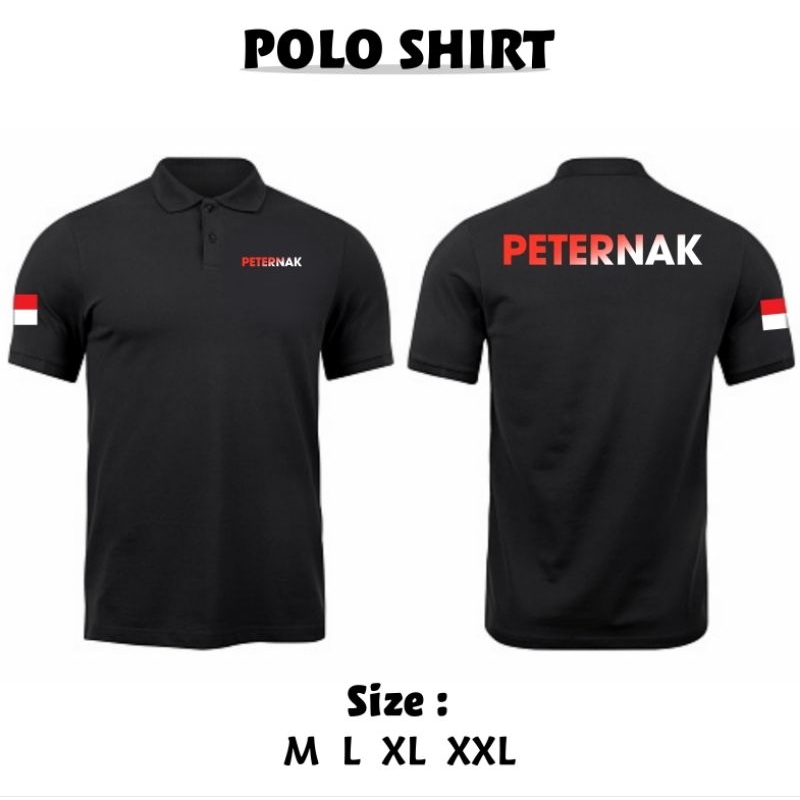 POLO KERAH PETERNAK MERAH PUTIH GRADASI
