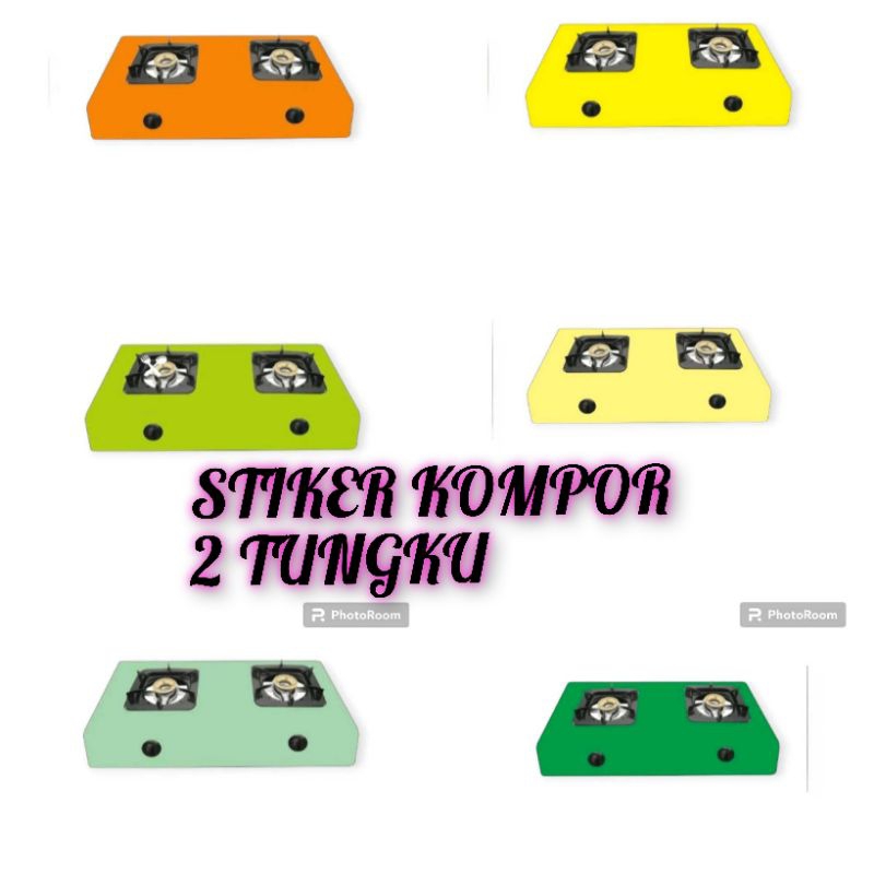 Stiker Kompor 2 Tungku Motif Polos