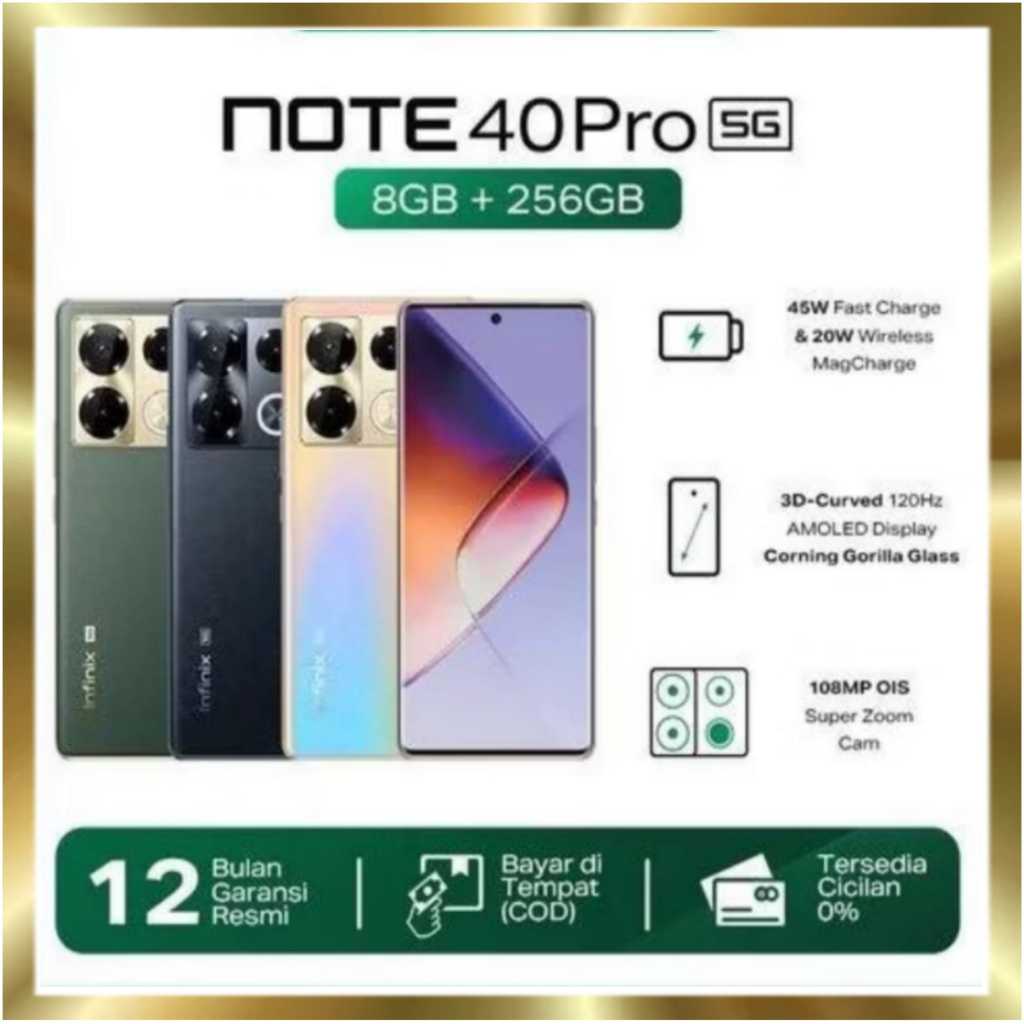 HP INFINIX NOTE 40 PRO 5G Memori Ekstra Besar INFINIX NOTE 40 PRO 5G,8GB/256GB 100% Ponsel Asli hp s