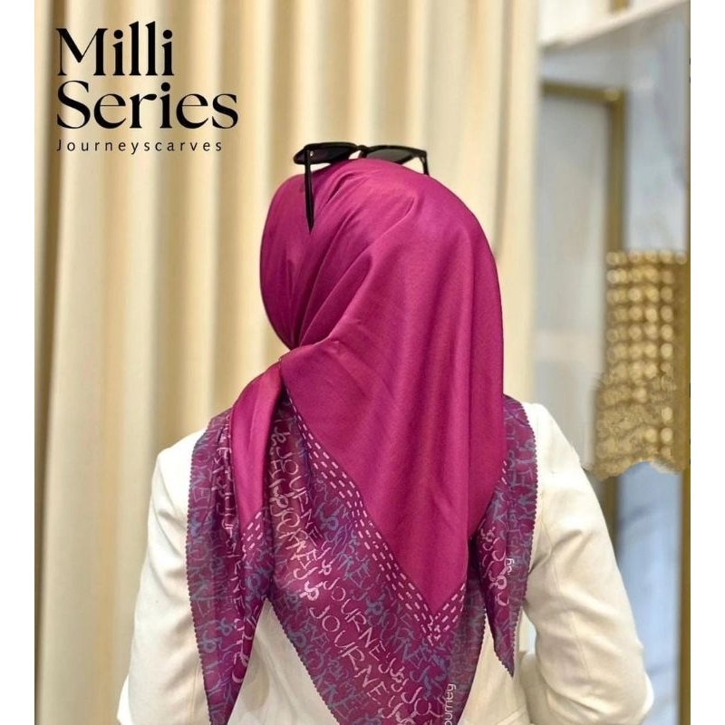 segiempat motif journey kw jilbab journey Mili series