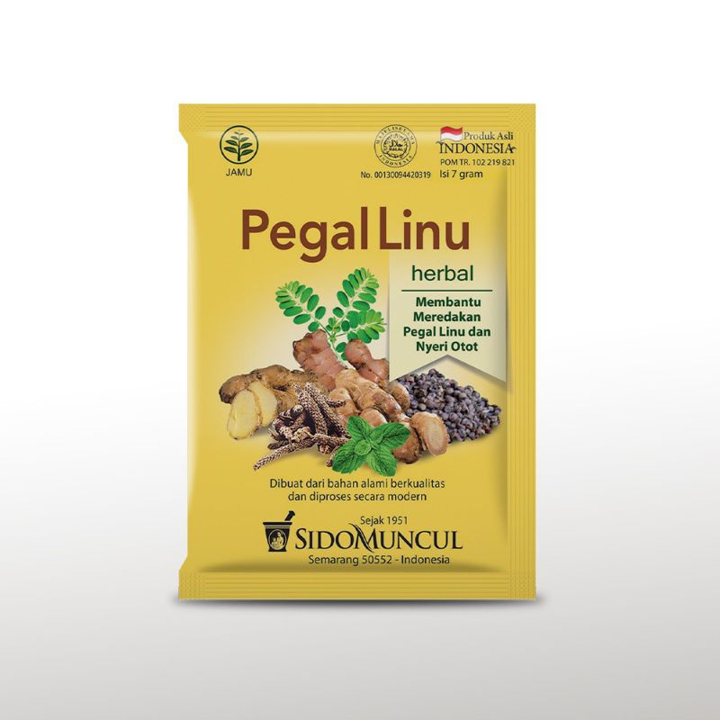 

jamu pegal linu sidomuncul 1 sachet