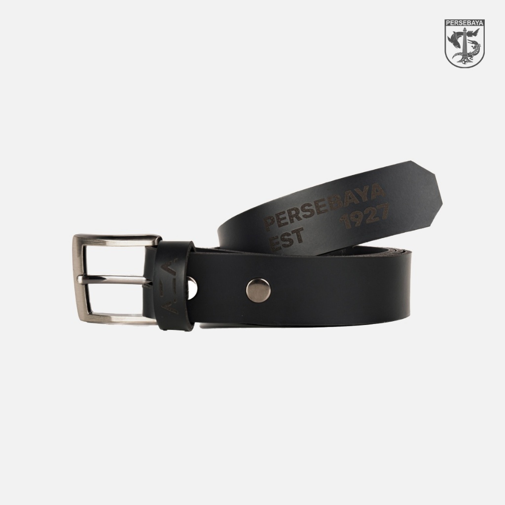 Sabuk Persebaya Est. 1927 Leather - Black | Persebaya Store
