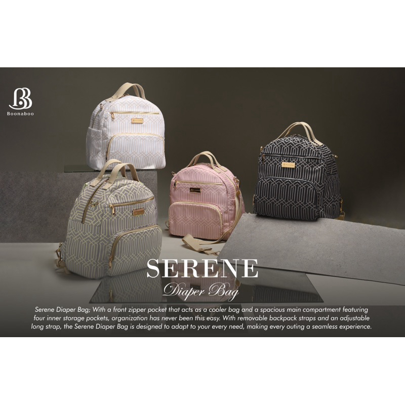“ Tas Bayi MultiFungsi “ ~ Serene ‘ Sierra Diaper Bag ~ ( Boonaboo )