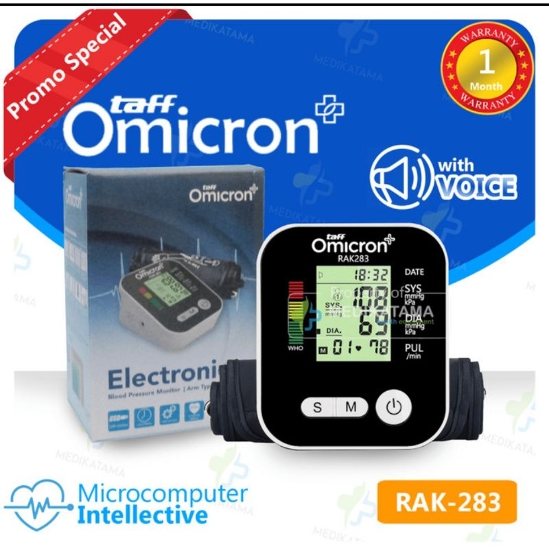 Tensimeter lengan digital with voice bersuara kwalitas terbaik Tensi lengan omicron