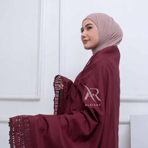 ALRIZKY - Mukena Dewasa LUNARA 2IN1 Lasercut katun premium