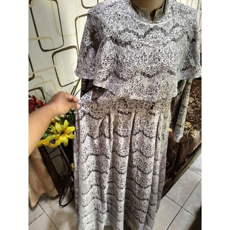 PL Dress/Gamis Full brokat+full furing premium