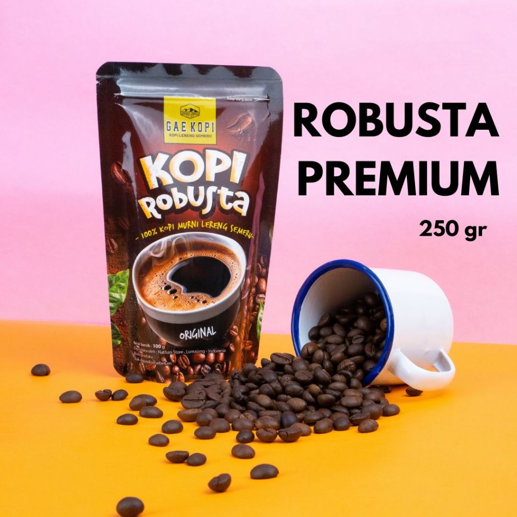 

Gae Kopi Robusta Premium 250 gr Lereng Gunung Semeru / Giling Halus