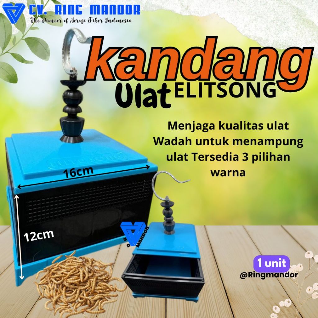 ELITSONG KANDANG ULAT HONGKONG KANDANG ULET PAKAN BURUNG  KANDANG ULER ELIT SONG