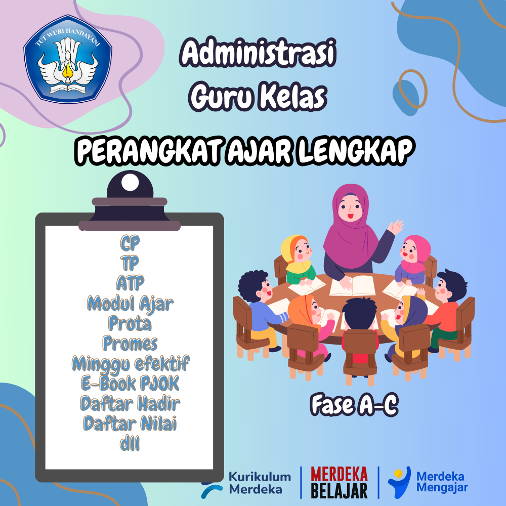 

Templat Produk digital Administrasi Guru Kelas Sekolah Dasar kurikulum merdeka