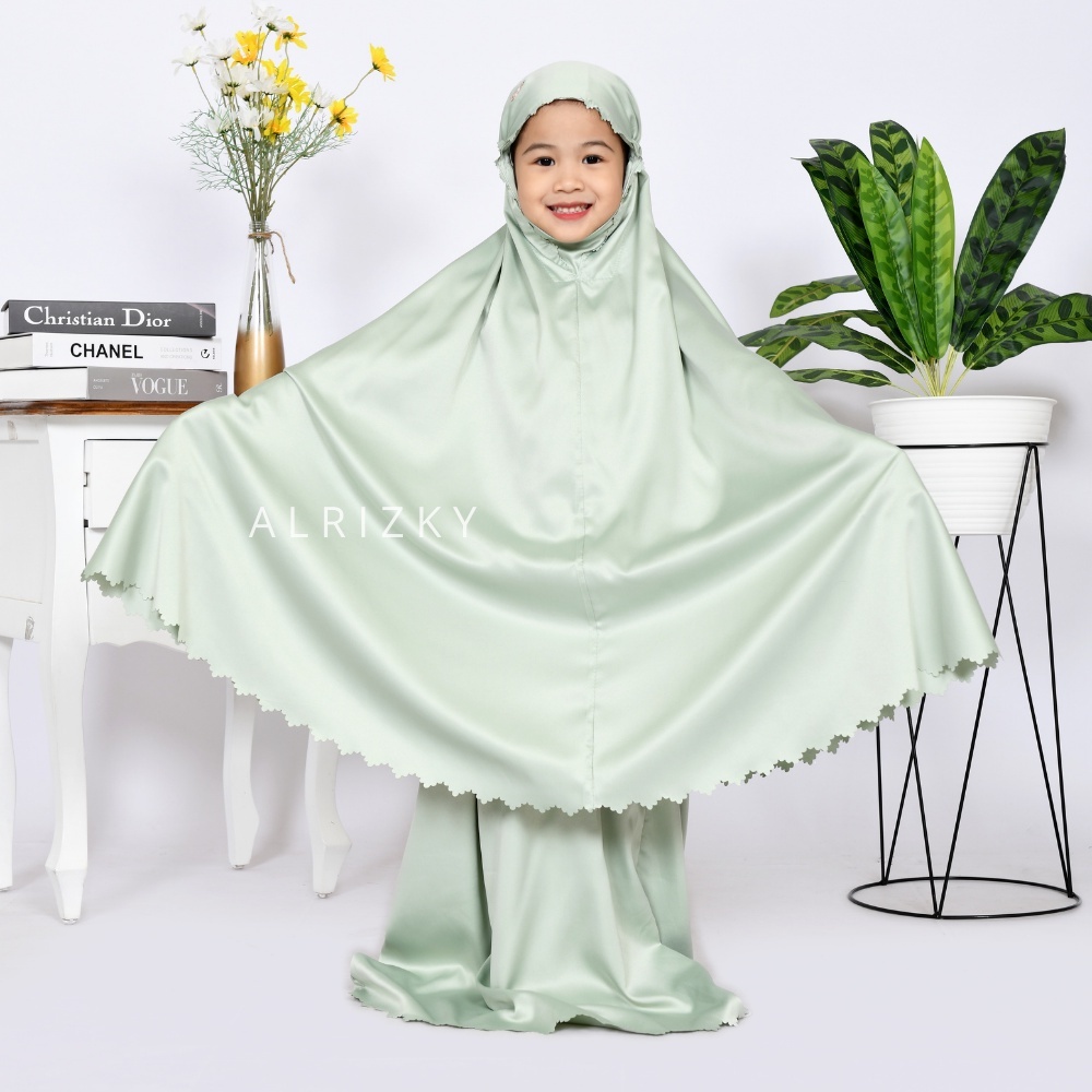 ALRIZKY - Mukena ANAK Bros Lasercut Katun Premium Usia 4-8 Tahun