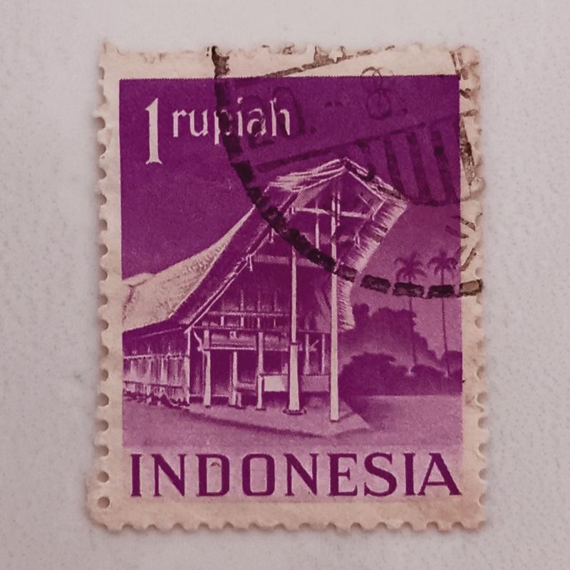 

(AF) Perangko Indonesia 1949 Candi dan Bangunan 1 rupiah Used