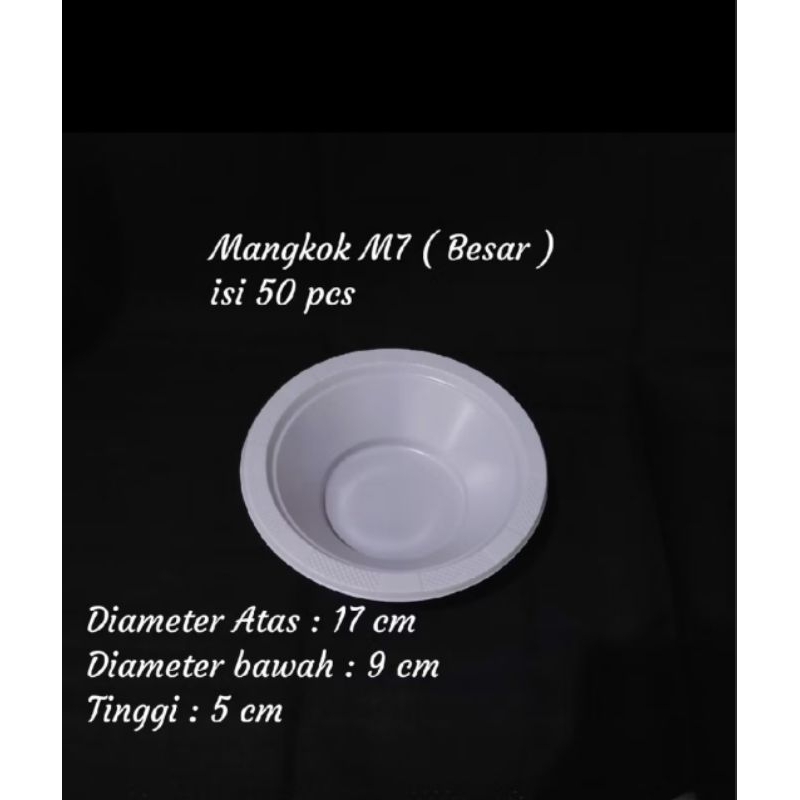 Mangkok Plastik M7 / Mangkok Besar / Mangkok sekali pakai