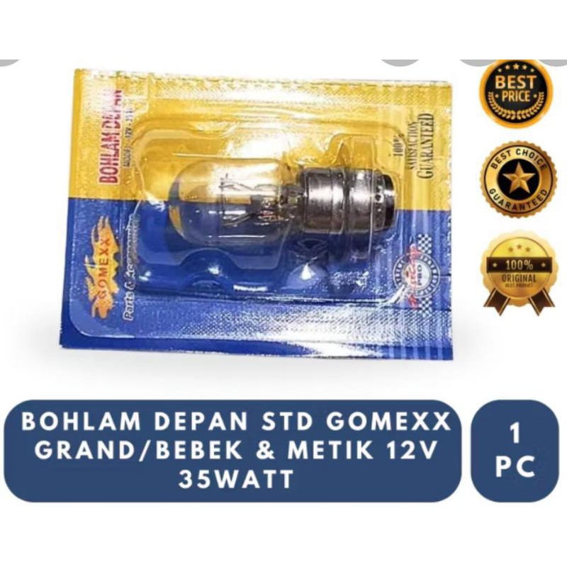 BOHLAM LAMPU MOTOR DEPAN STD 12V 35WATT