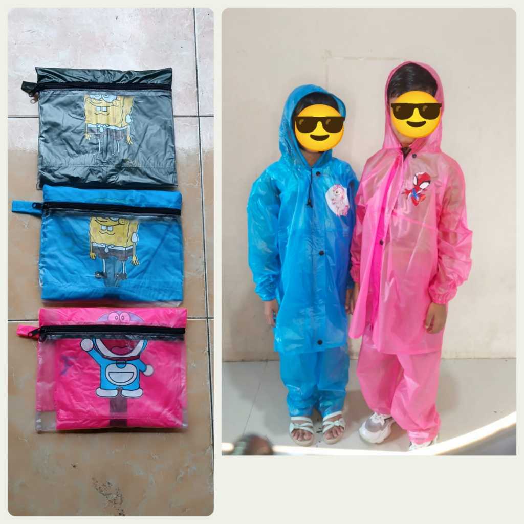 JAS HUJAN ANAK MURAH MERIAH/ JAS HUJAN ANAK POLKADOT JAS HUJAN BAJU DAN CELANA
