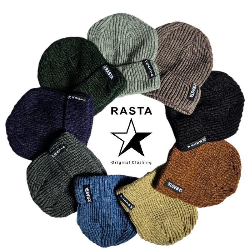 RK Kupluk Beanie Hat Rajut BENI POLOS