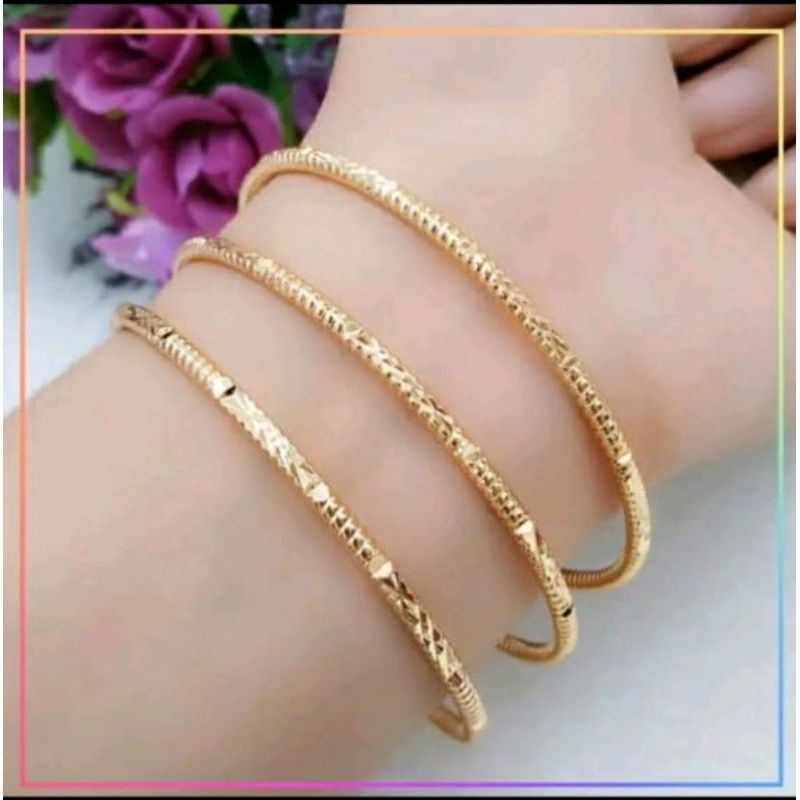 gelang keroncong isi 3 untuk dewasa titanium