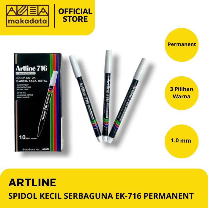 

SPIDOL WARNA / SPIDOL PERMANENT KECIL ARTLINE EK-716 (1 PCS) MURAH