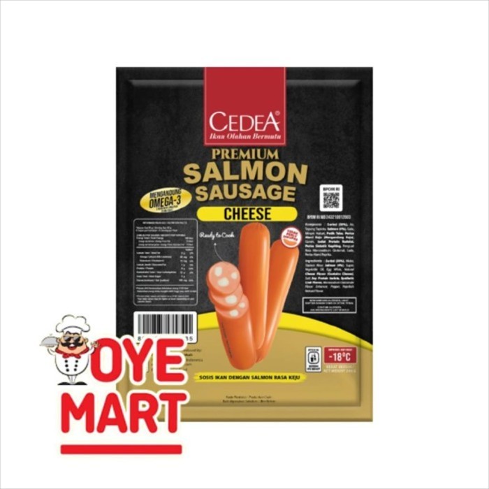 

CEDEA PREMIUM SALMON SAUSAGE CHEESE 390GR/SOSIS FROZEN/SALMON KEJU