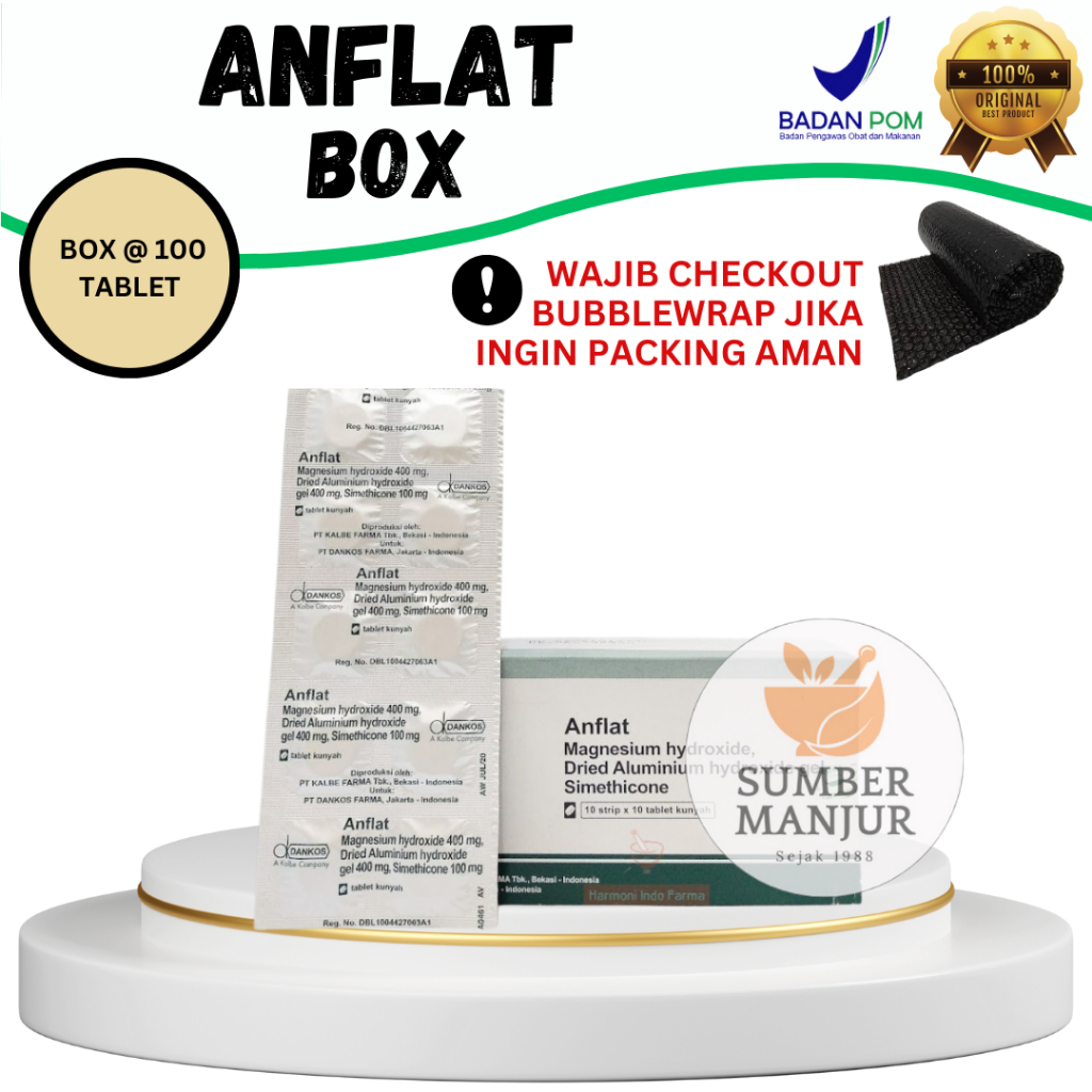 ANFLAT BOX / ISI 100 TABLET / OBAT ASAM LAMBUNG