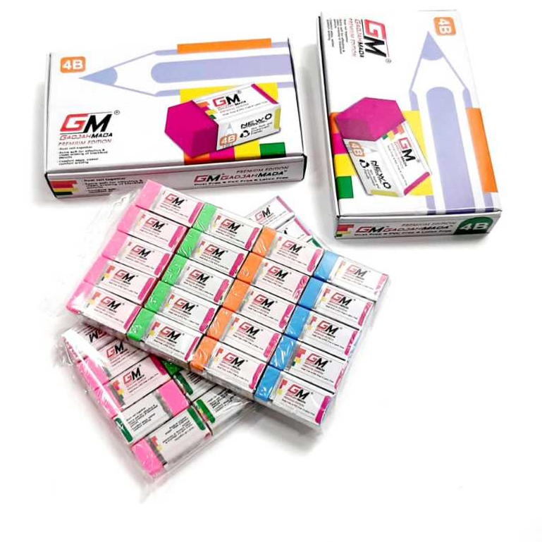 

HARGA PER PACKS/20PCS PENGHAPUS PENSIL ERASER WARNA, HITAM, PUTIH