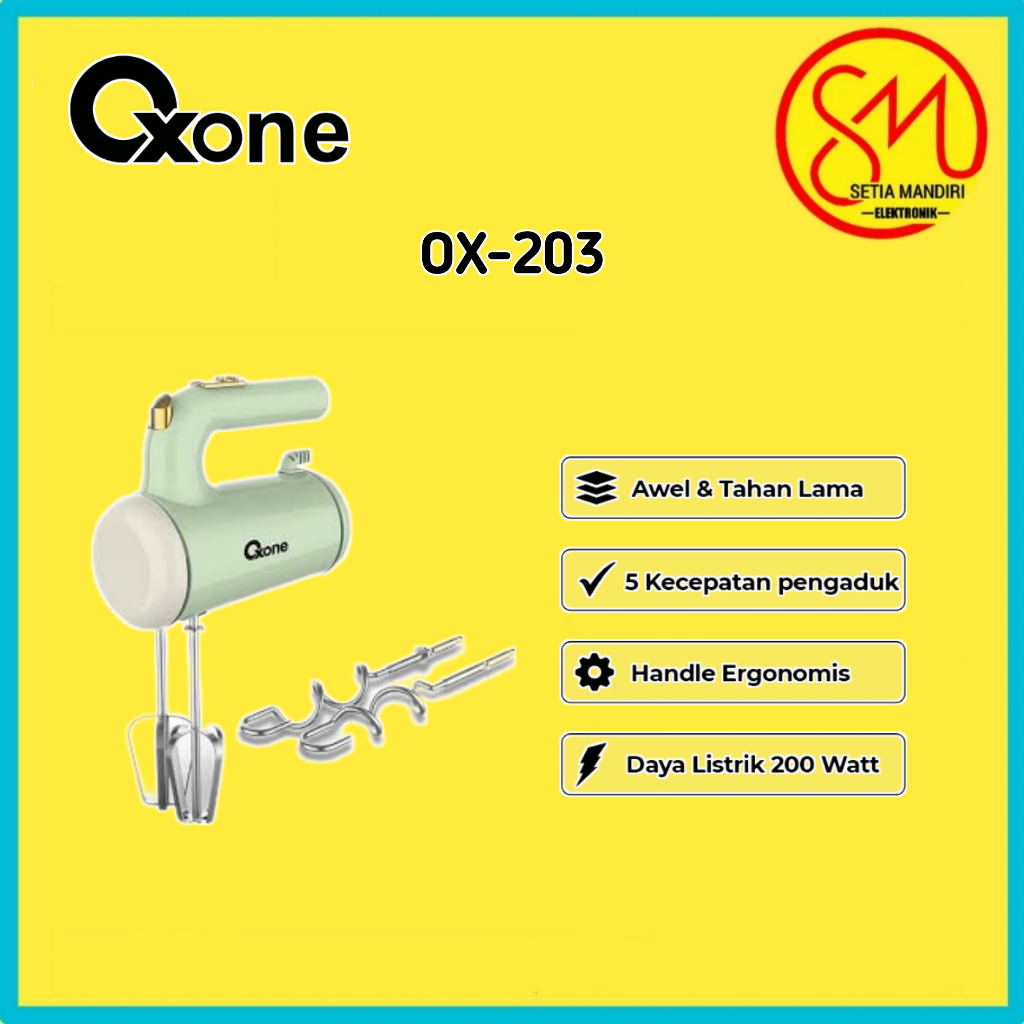 OXONE OX-203 CUTE HAND MIXER PREMIUM OX203 Pengaduk Adonan - PINK_Green Matcha