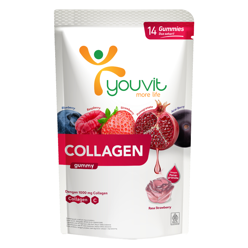 

[FREE GIFT] Collagen Gummy untuk Anti Aging | Youvit Collagen 7 Hari_Free