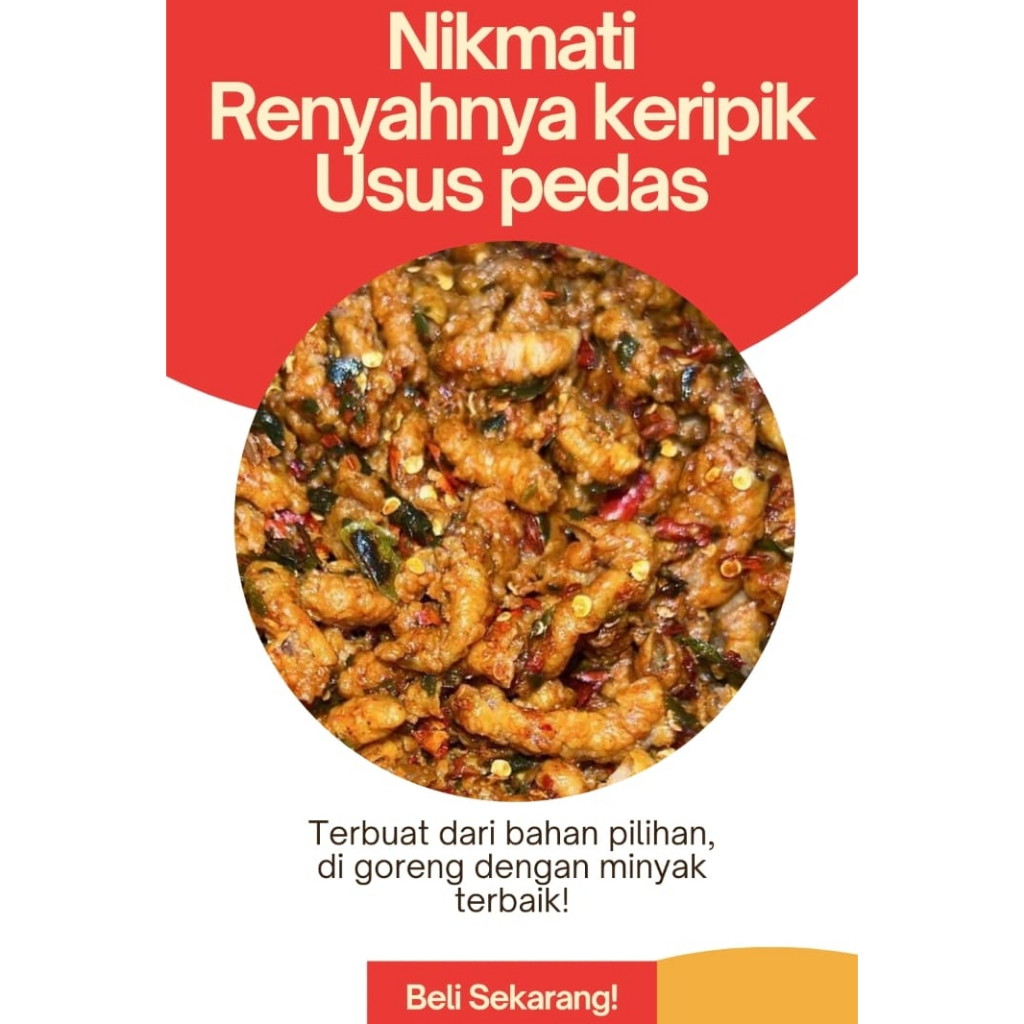 

KERIPIK USUS CRISPY PEDAS DAUN JERUK dan ORIGINAL 250 GR
