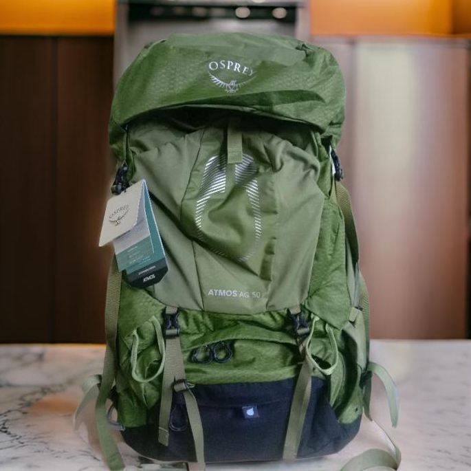 Carrier / Tas Gunung Osprey Atmos AG 50 Green