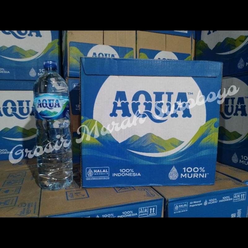 

AQUA Air Mineral 1500ml x 12 botol (1 box)INSTAN SURABAYA