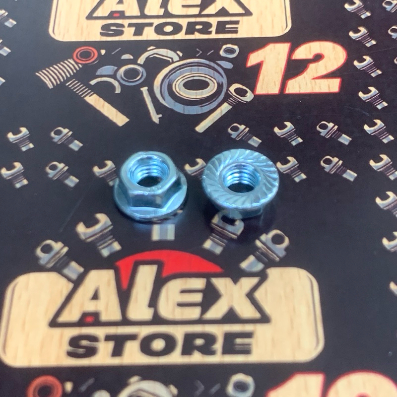 PAKET 10 PCS MUR TOPI M 6 DRAT BAUT 10 KUNCI 10/MUR FLANGE M6 DRAT 1,25 KUNCI 10/NUT M6/MUR FLANGE M