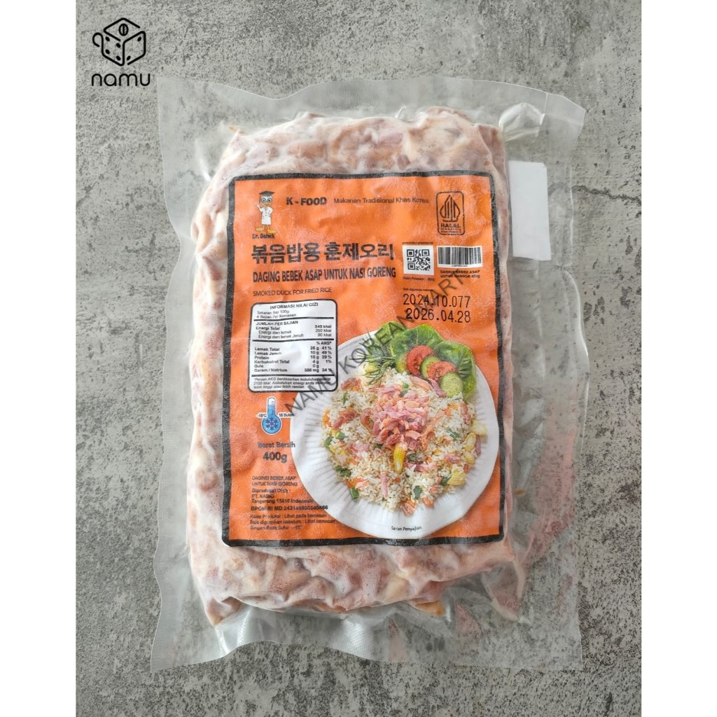 

Duck For Fried Rice 400gr / Daging Bebek Asap untuk Nasi Goreng / Bebek Beku / Frozen Food / Bebek Asap Korea