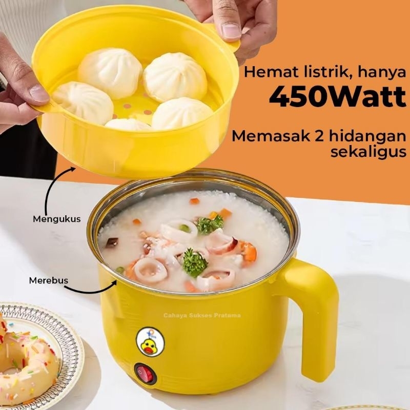 [PPLUS] New Panci Listrik Anti Lengket Serbaguna Hemat Listrik 450 Watt / Mini Rice Cooker