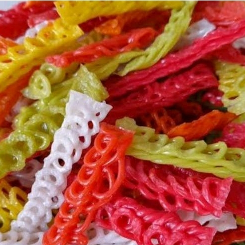 

Kerupuk Rantai Warna Warni Mentah Berkualitas - 250Gr