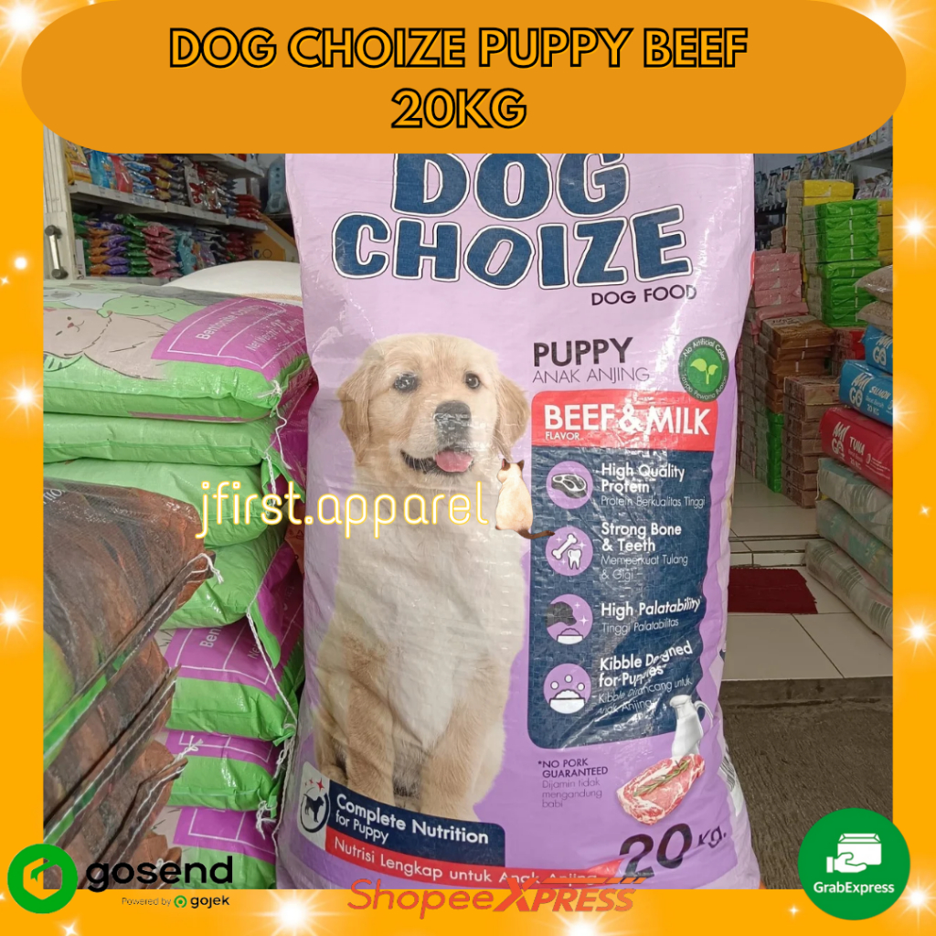 DOG CHOIZE PUPPY BEEF 20KG | DOG CHOIZE PUPPY MAKANAN ANJING